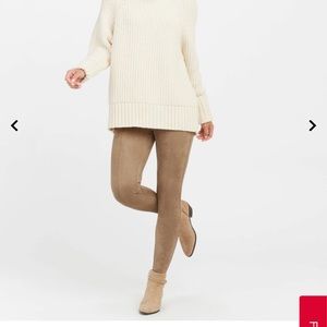Spanx Faux Suede leggings in Camel NWT